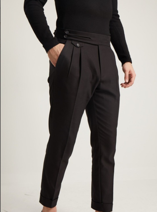 Çifte Pile Detaylı Pantolon